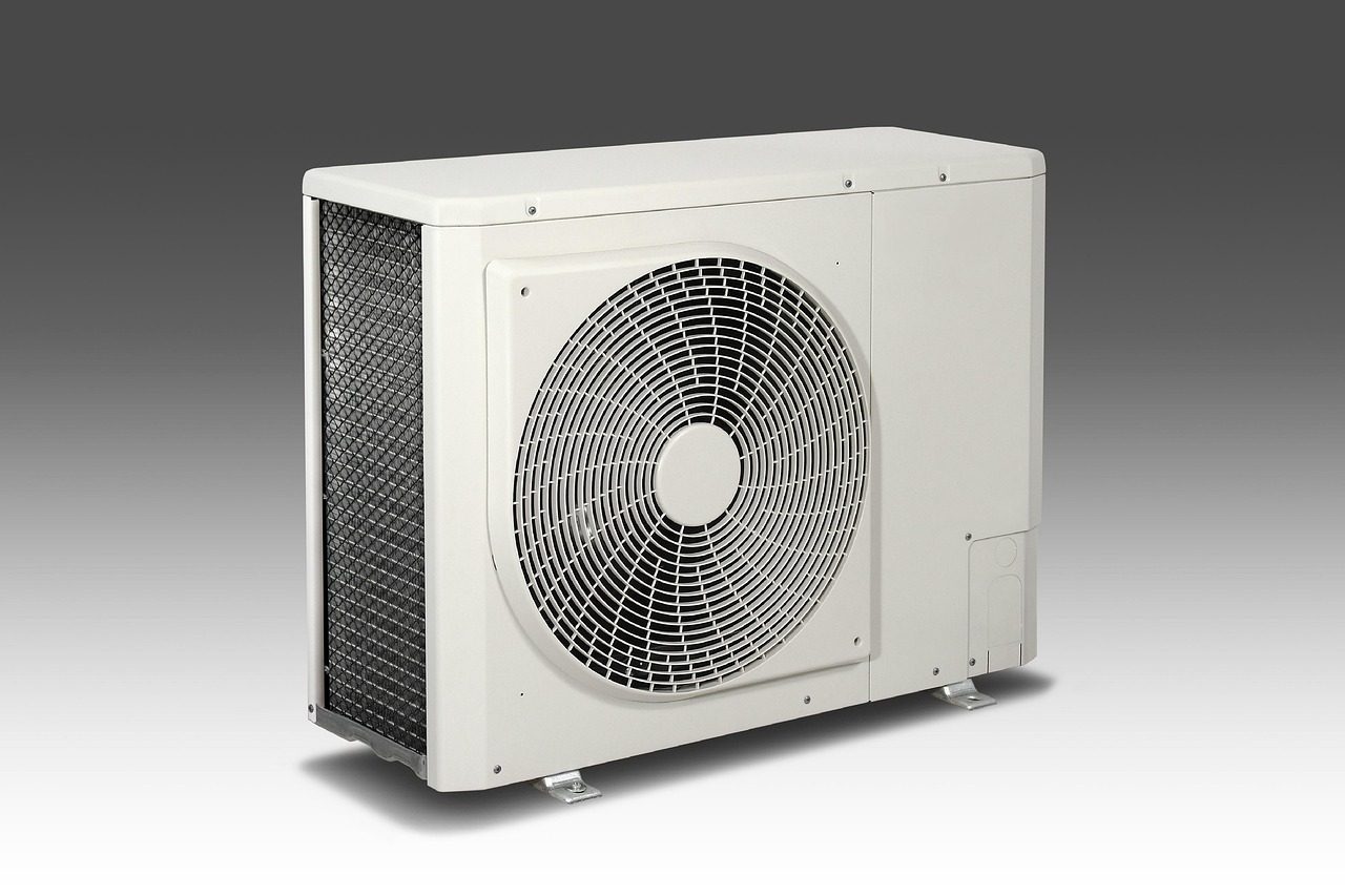 Outdoor air conditioner condenser unit (equipment shown for reference)